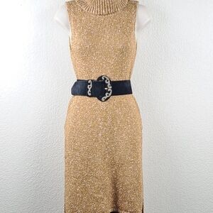 Vintage Linea Pelle Suede Wide Waist Belt Black Ornate Buckle Size S Italy